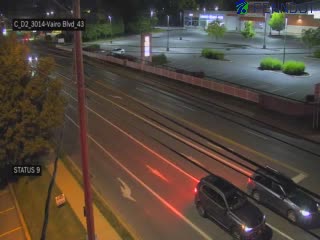Traffic closest to camera is traveling Westbound