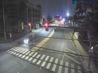 Traffic closest to camera is traveling Southbound