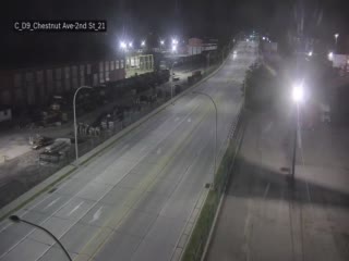 Traffic closest to camera is traveling Southbound