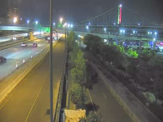 Traffic closest to camera is traveling Northbound