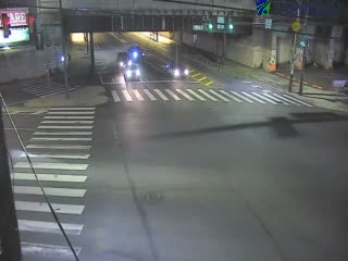 Traffic closest to camera is traveling Northbound