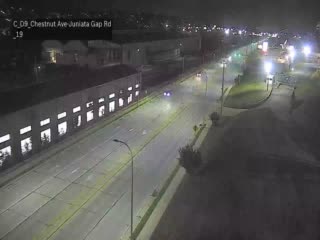 Traffic closest to camera is traveling Southbound