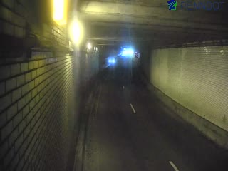 Traffic closest to camera is traveling Northbound
