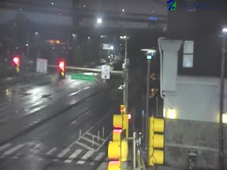 Traffic closest to camera is traveling Westbound