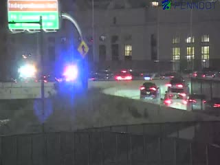 Traffic closest to camera is traveling Northbound