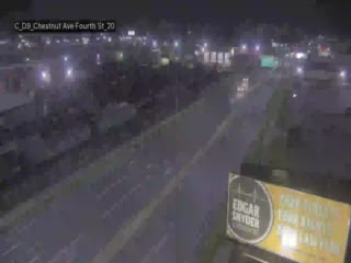 Traffic closest to camera is traveling Southbound