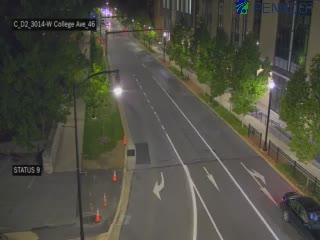 Traffic closest to camera is traveling Westbound