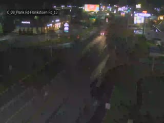 Traffic closest to camera is traveling Northbound