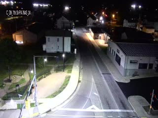 Traffic closest to camera is traveling Southbound