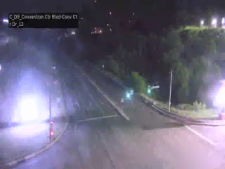 Traffic closest to camera is traveling Westbound