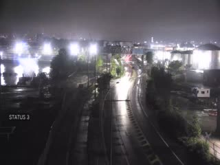 Traffic closest to camera is traveling Northbound
