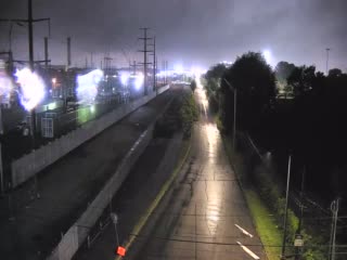 Traffic closest to camera is traveling Southbound