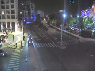 Traffic closest to camera is traveling Southbound