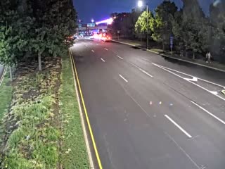 Traffic closest to camera is traveling Northbound