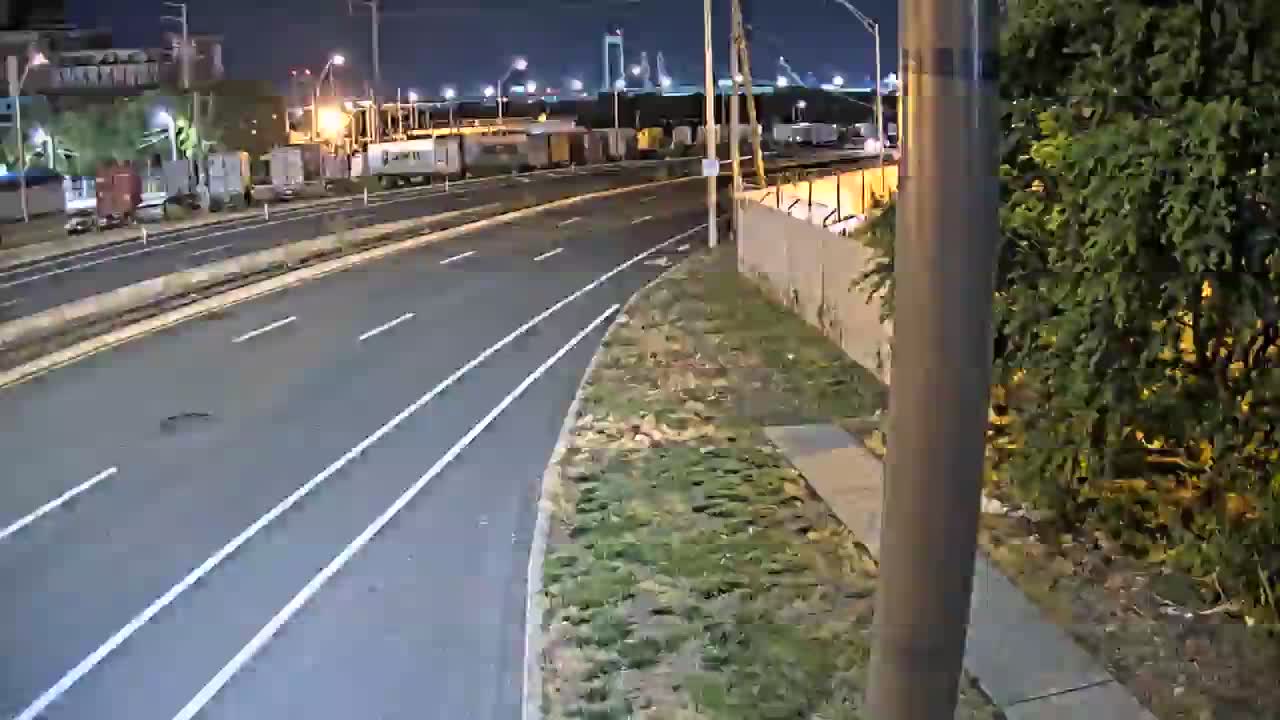 Traffic closest to camera is traveling Southbound