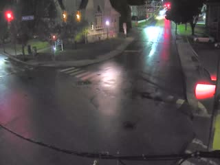Traffic closest to camera is traveling Westbound